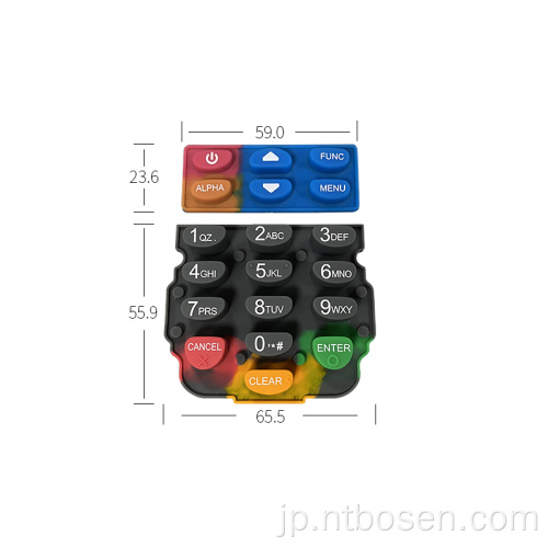 端子PAX S90 POSシリコーンゴムスイッチボタン